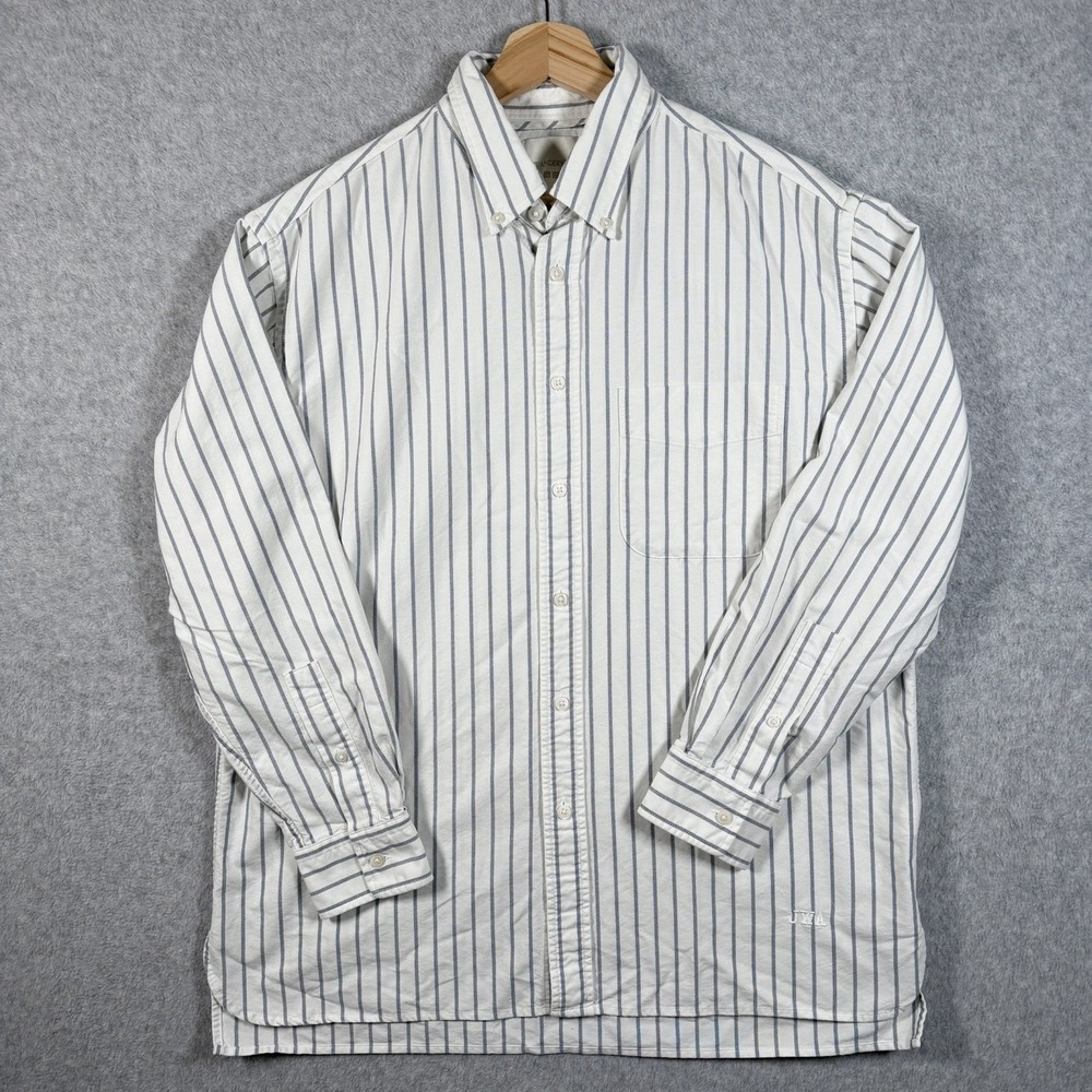 JW Anderson x Uniqlo Button Down Shirt Mens Large Striped Oxford Pocket Cotton